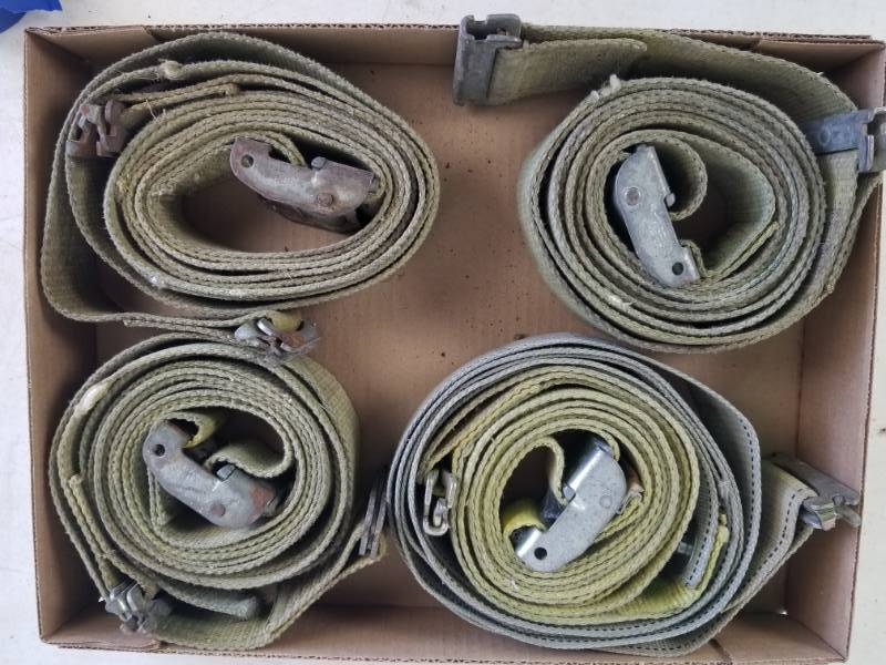 lot 6014 image: Lot of 4 Tie Down Straps