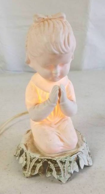 lot 6026 image: Lighted BABY PRAYING Night Light