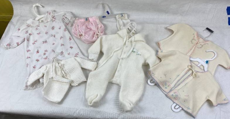 lot 6231 image: Lot of Vintage Baby Clothes - Embroidered Linen Jackets and More