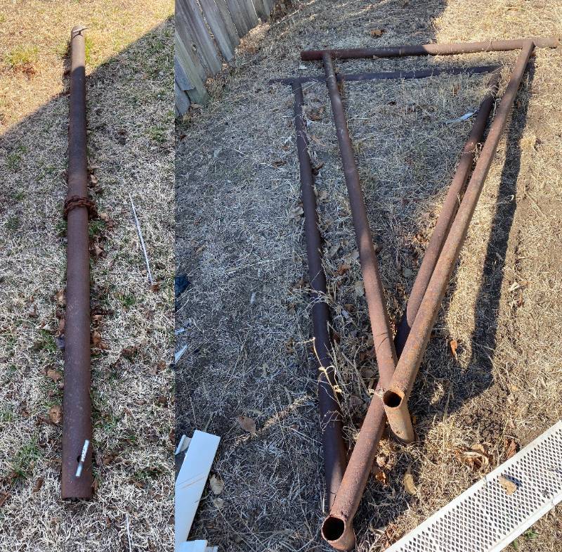 lot 6240 image: Large, Heavy A-Frame Hanging Stand - See Pics for Measurements - Mechanics Shop
