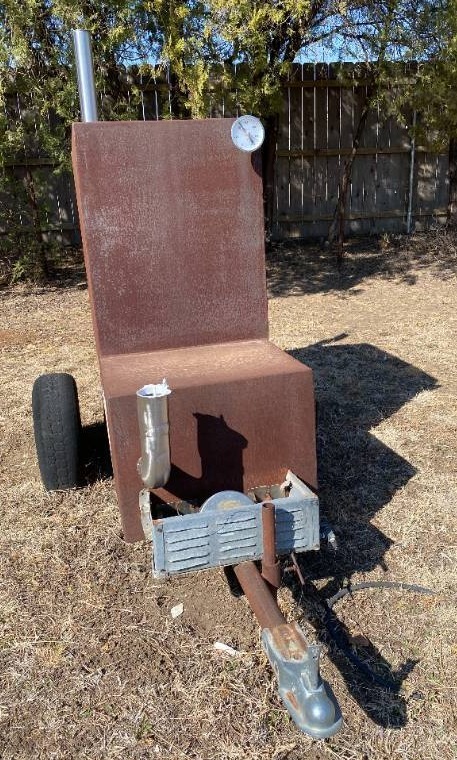 lot 6241 image: Custom Built Meat Smoker - Towable to Tailgate - Will need new tires.