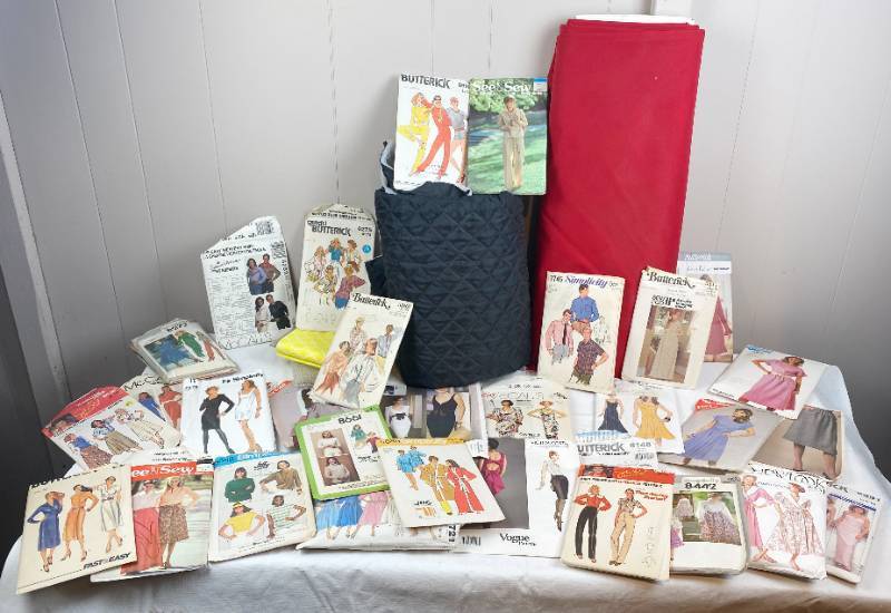 lot 6295 image: Lot of Vintage Sewing Patterns &amp Material.     Make it &amp Wear it Tomorrow