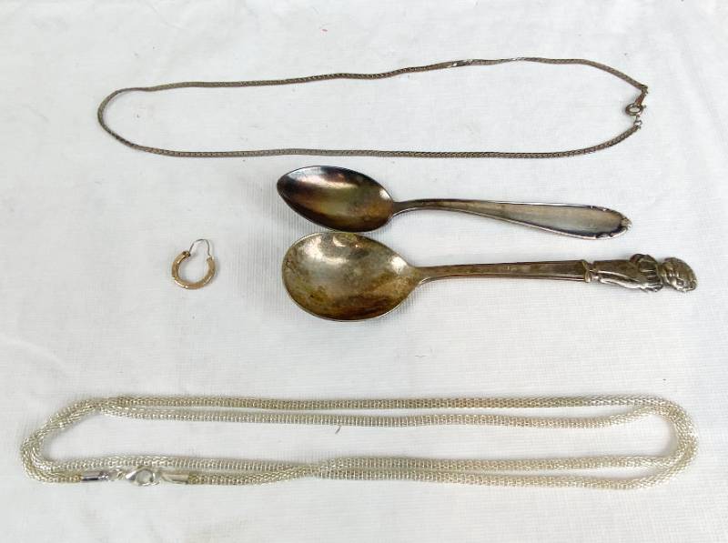 lot 6338 image: Lot of Necklaces, Spoons, Earring