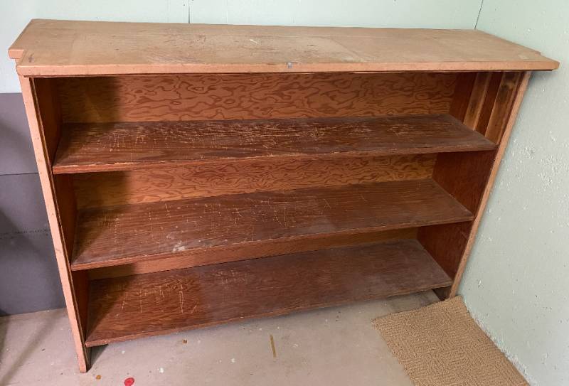 lot 6354 image: Unique Wooden Book Shelf - See Pics - Sturdy Bring Help to Load