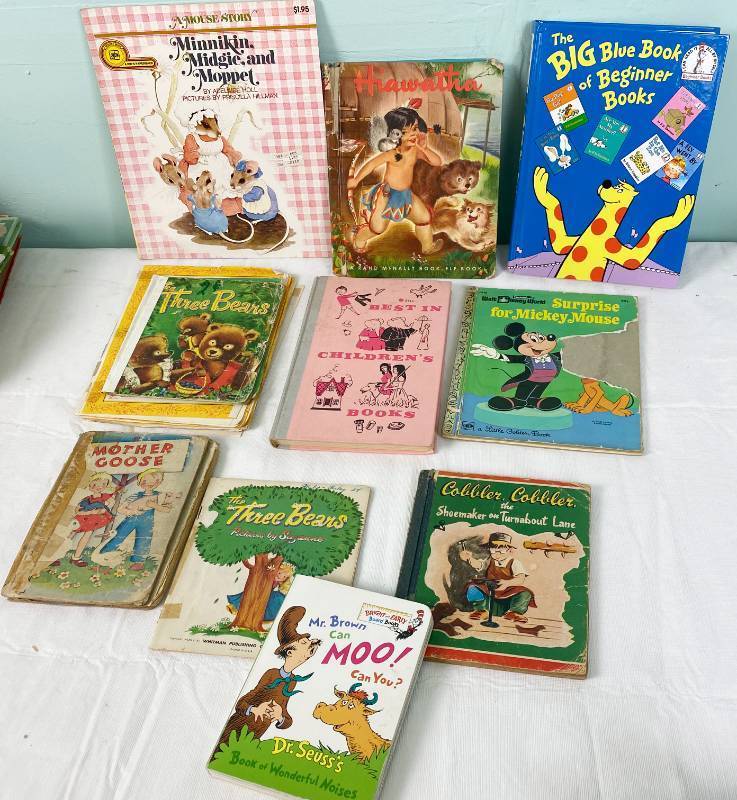 lot 6356 image: Lot of Vintage Childrens Books - Golden Book, Seuss and more - Collectible