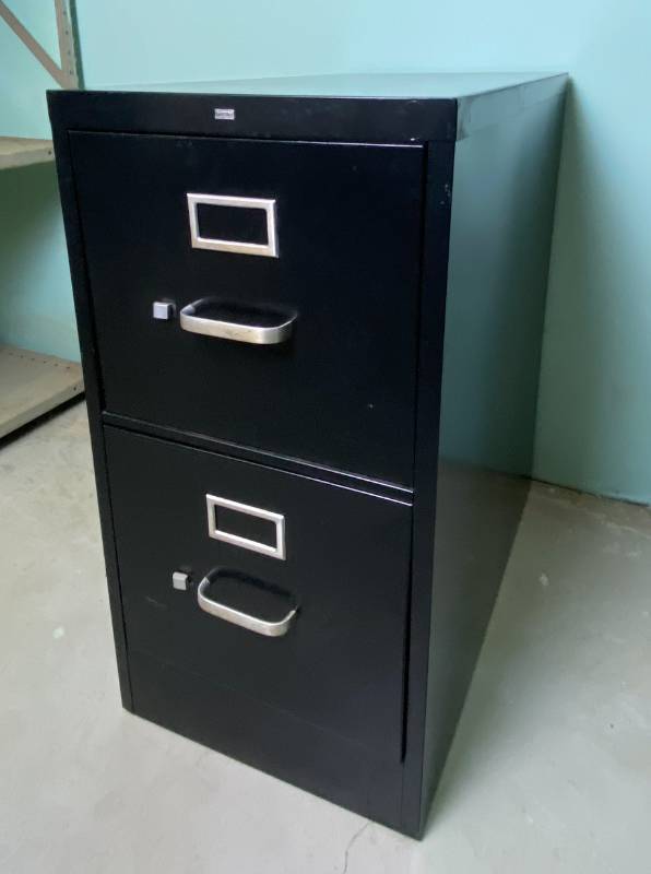 lot 6391 image: Black File Cabinet - Get Organized (also, bring help to load)