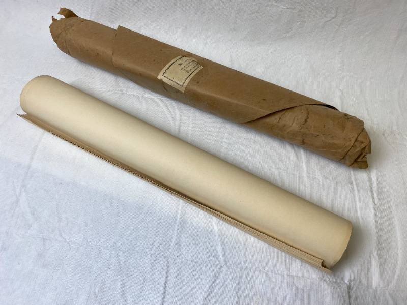 lot 6392 image: Vintage Drafting Paper from Sears Roebuck and Co. - 25 sheets 19 x 22 No. 5039 w Original Wrapping - HTF