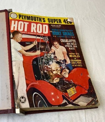 lot 6394 image: Vintage HOT ROD Magazines - 1963 Complete Year - Hard Bound WOW