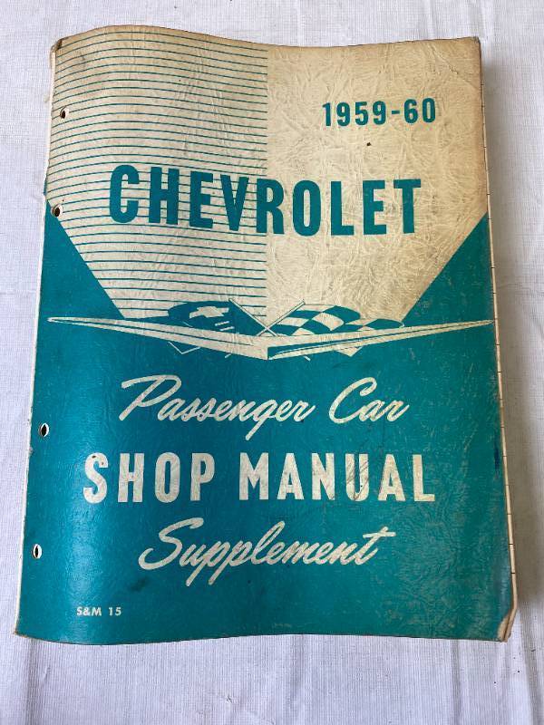 lot 6442 image: Vintage 1959-60 Chevrolet Passenger Car Shop Manual Supplement&nbsp