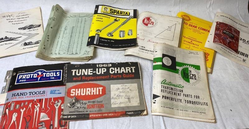 lot 6444 image: Vintage Automotive Repair Ship Catalogs and Charts - SHURHIT 1963 - Proto Tools, Sparta, Auto-Gear, K-D Tools, Sears and More These are Awesome