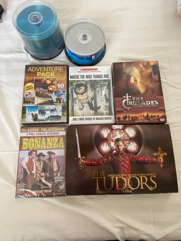 lot 9424 image: Lot of DVD Movies and Blank Computer CDDVD - The TUDORS King Henry Boxed Set. Bonanza and More