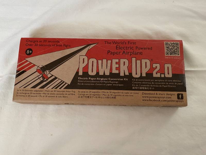 lot 9432 image: POWER UP 2.0 The Worlds First Electric Powered Paper Airplane - New in Box 8 - This is expensive check it out