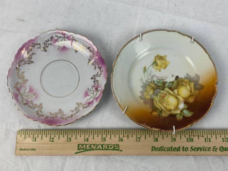 lot 9459 image: Lot of 2 German Plate Dishes w Hangers - One Marked GERMANY 17 The other Marked Leuchtenburg Germany - WOW