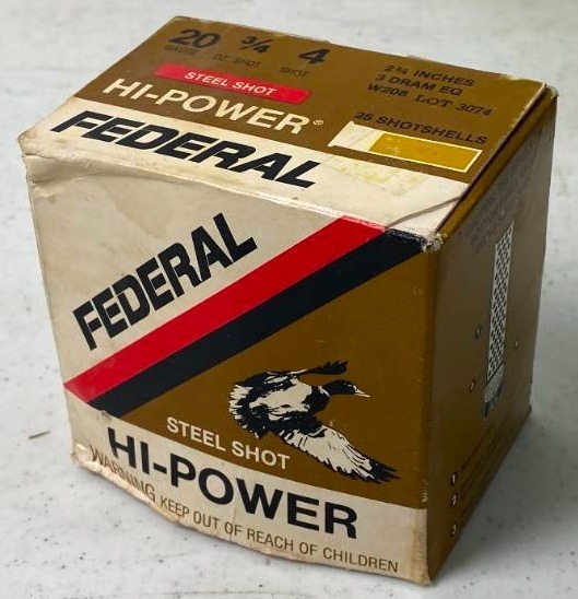 lot 9526 image: Hi-Power Federal, 20 Gauge Shotgun Shells