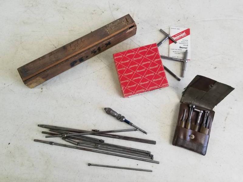 lot 9976 image: Lot of Vintage Precision Tools with Cases and More