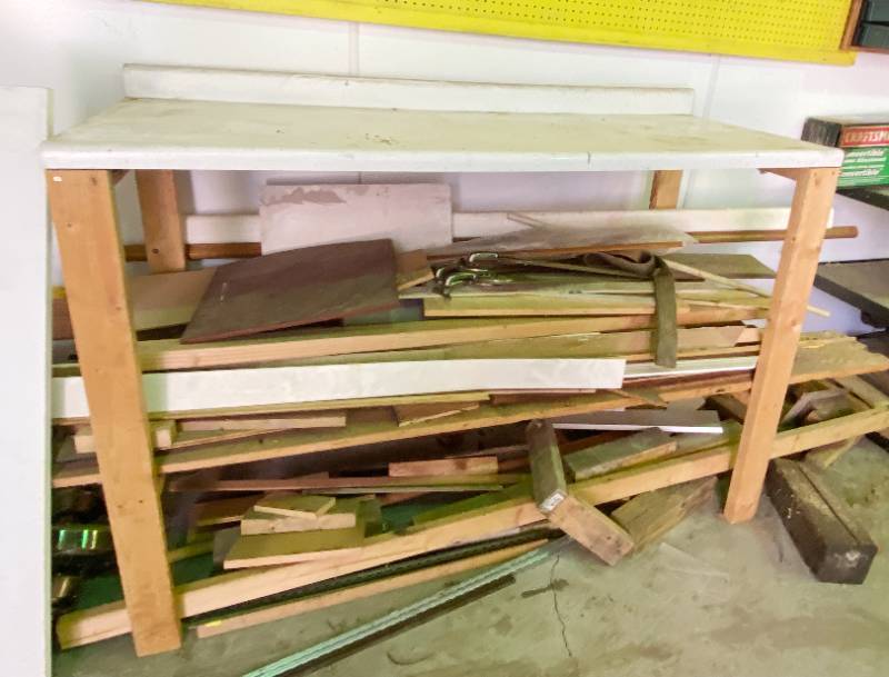 lot 9988 image: Shop Work Table - Custom Built - Great Height for Projects