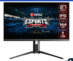 lot 3206 image: MSI Optix MAG273R 27in. Full HD 1920 x 1080 1ms 144 Hz HDMI, DisplayPort,Height Adjustable IPS Gaming Monitor ,also comes with tools
