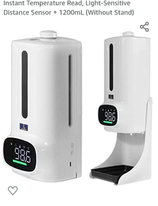 lot 5303 image: Trustan 2 in 1 K9 Pro Plus Wall-Mounted Thermometer with Hand Sanitizing Auto Soap Dispenser