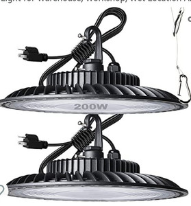 lot 5382 image: Lightdot 2Pack 200W LED High Bay Light 28000lm Commercial Bay Lighting
