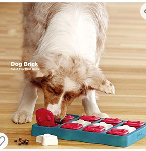 lot 5443 image: MeterMall Dog Brick Tap and Flip Treat Puzzle Game