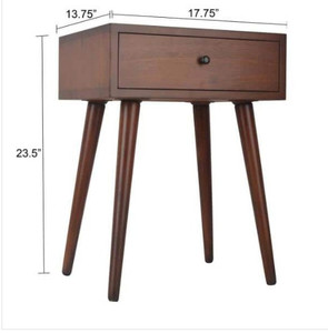 lot 5449 image: Decor Therapy Mid Century Walnut 1-Drawer End Table