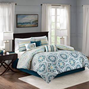 lot 5455 image: Madison Park Mercia Cotton Reversible Comforter Set,King