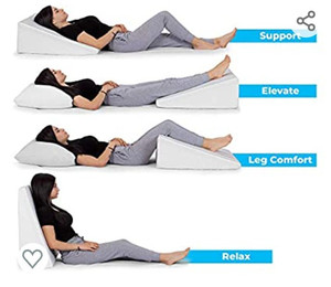 lot 5456 image: Healthex Bed Wedge Pillow, Elevated Support Cushion