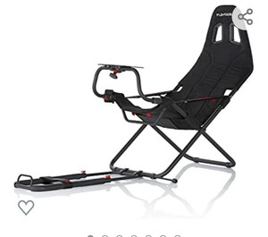 lot 5471 image: Playseat Challenge foldable budget racing chair, Black