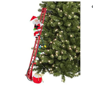 lot 5481 image: Mr. Christmas Super Climbing Santa Holiday Decor,Red