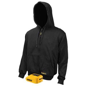 lot 5488 image: DEWALT Mens XLarge 20V XR Lithium Ion Black bare Hoodie, Battery not included