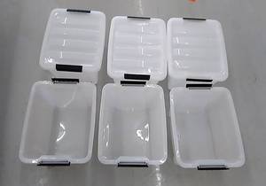 lot 5490 image: Iris Small Totes, 6 totes, 3 lids