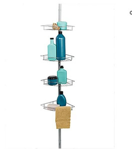 lot 5497 image: Zenna Home Pole Shower Caddy, Chrome
