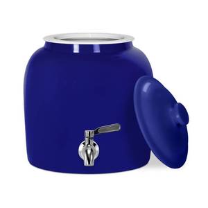 lot 5508 image: GEO 5 gal. Porcelain Ceramic Crock Beverage Serveware