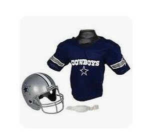 lot 5544 image: Franklin Sports Dallas Cowboys jersey and helmet,youth M