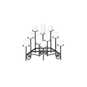 lot 5612 image: Minuteman 14 in.H Candelabra, Black