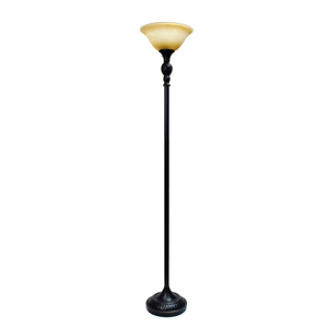 lot 5629 image: Elegant Designs 1 Light Torchiere Floor Lamp