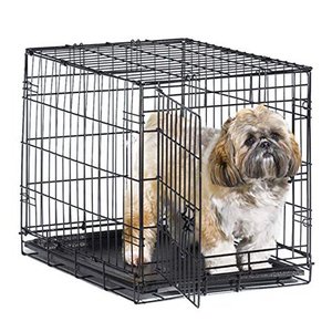 lot 5640 image: New World 24in. Folding Metal Dog Crate, For Small Dog Breed