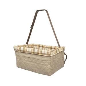 lot 5648 image: PetSafe Happy Ride Quilted Booster Seat for Dogs and Cats up to 25 lb, Tan