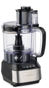 lot 5662 image: Hamilton Beach Stack and Snap, 12 Cup Food Processor, Black