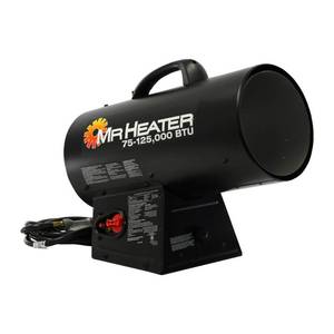 lot 5675 image: Mr. Heater 125,000 BTU Industrial Jobsite Portable Forced Air LP Propane Heater