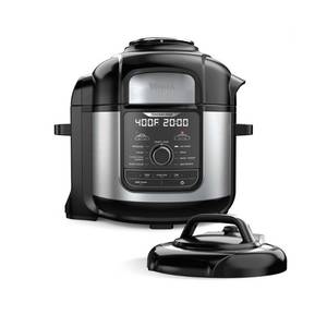 lot 5684 image: Ninja Foodi 8-qt. 12-in-1 Deluxe Xl Pressure Cooker and Air Fryer, Stainless Steel, Model FD401
