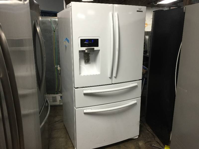 lot 1159 image: Samsung 28 cu. ft. French-Door Refrigerator w Counter-Height Drawer - Stainless Steel