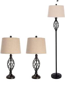 lot 20207 image: Maxax Lamp Set 3-Piece, T... Dining Room, Black Finish