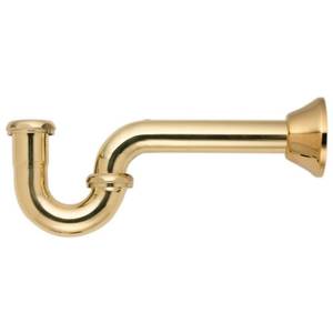 lot 20217 image: Keeney K100PB 1-14 x 1-14 in. Decorative Brass P-Trap, Polished Brass