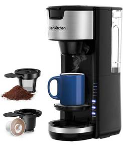 lot 20231 image: 14 Cup Coffee Maker with Single Serve Option, Coffee Maker 2 Way Brewer, Dual Coffee Maker Compatible with K-Cup Pods and Ground Coffee, Black