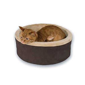 lot 20281 image: K&H Pet Products 3191 Thermo-Kitty Heated Pet Bed Small Mocha 16 4W