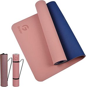 lot 20332 image: Gruper Yoga Mat Non Slip, Eco Friendly Fitness Exercise Mat with Carrying Strap,Pro Yoga Mats for Women,Workout Mats for Home, Pilates and Floor Exercises