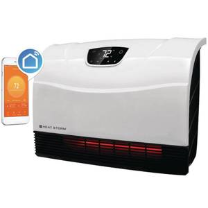 lot 20895 image: EnergyWise - 1500 Watt Wi-Fi Infrared Wall Heater - WHITE