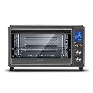 lot 20911 image: Toshiba Digital Toaster Oven with Double Infrared Heating and Speedy Convection, Larger 6-slice12-inch Capacity, 1700W, 10 Functions and 6 Accessories Fit All Your Needs