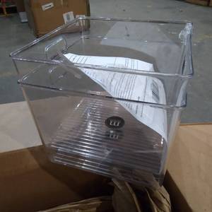 lot 20914 image: PLASTIC STACKABLE STORAGE FOR KITCHEN OR OTHER SET OF 2